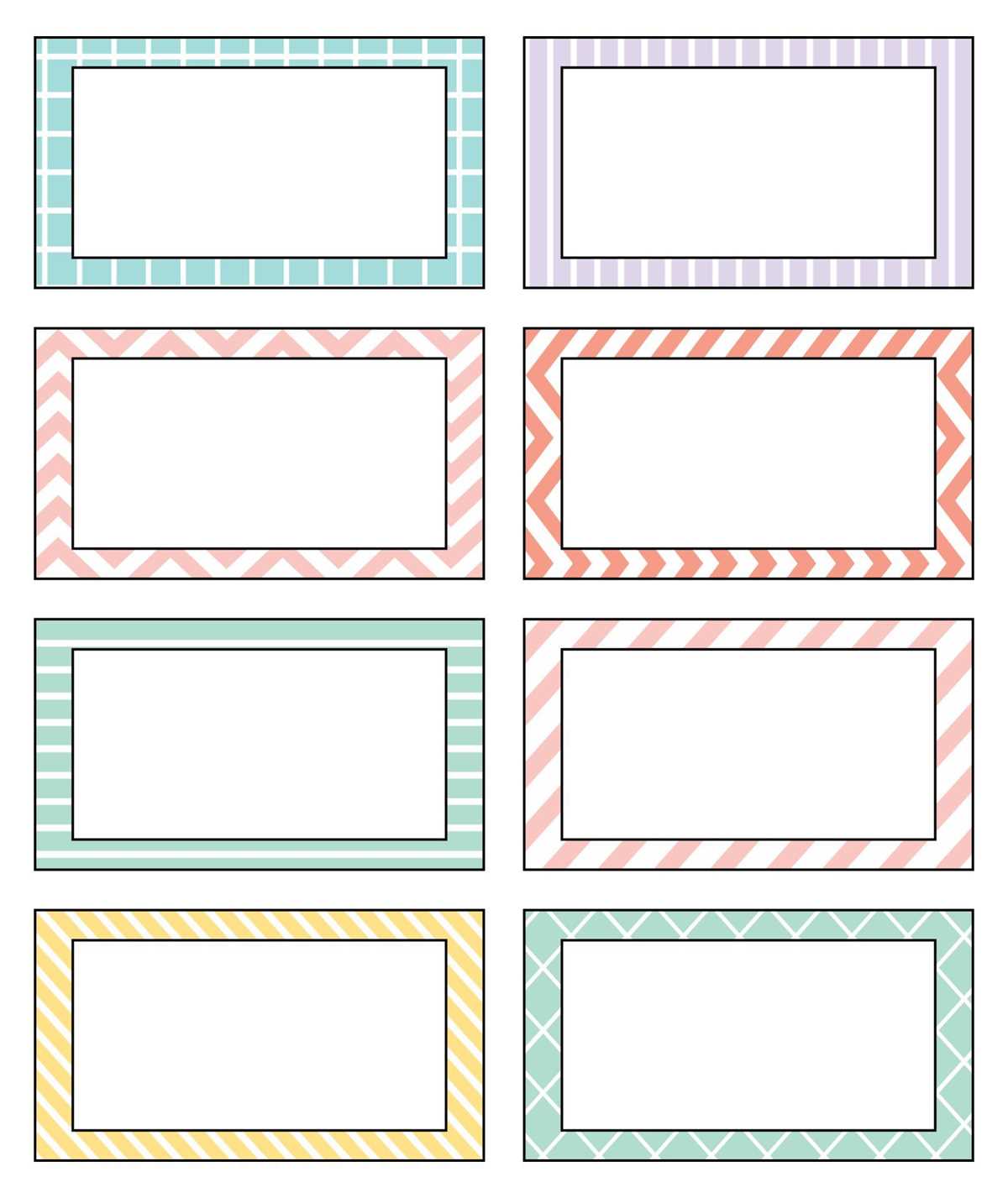 name template printable