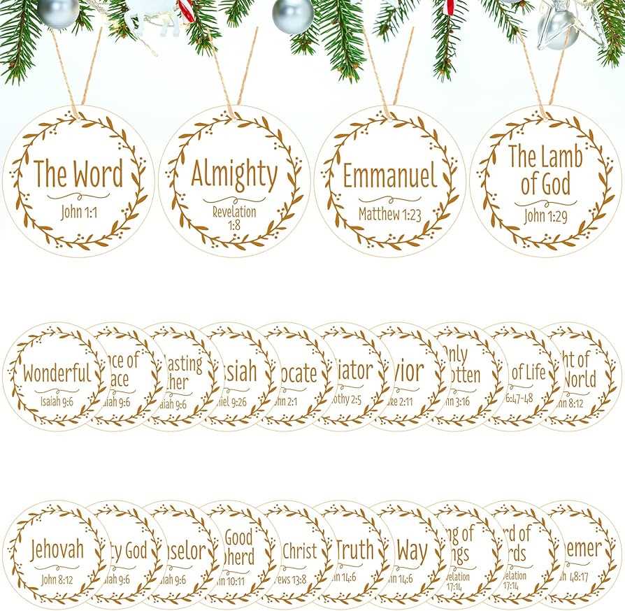 names of jesus printable ornaments