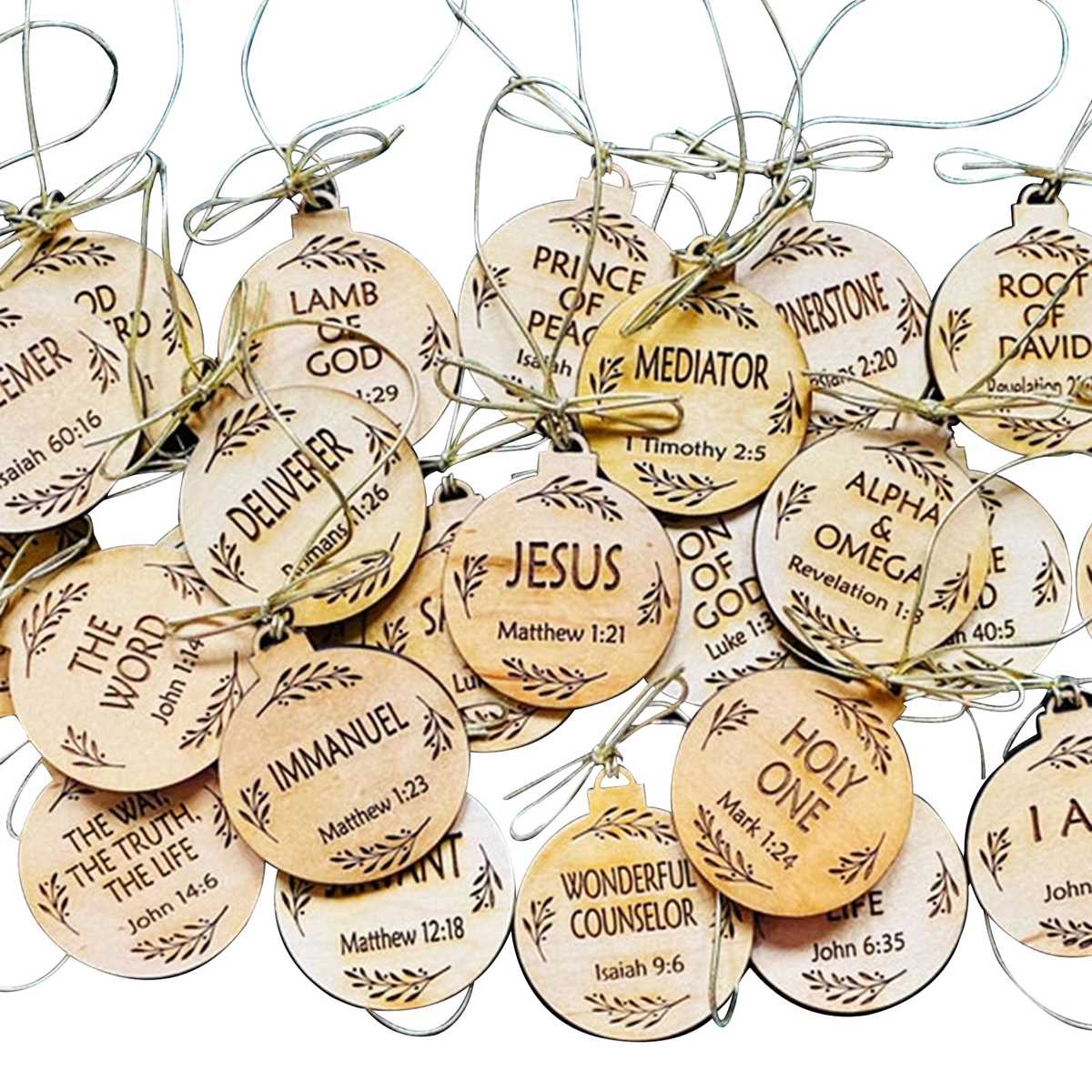 names of jesus printable ornaments