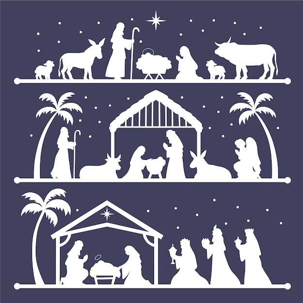 nativity silhouette free printable
