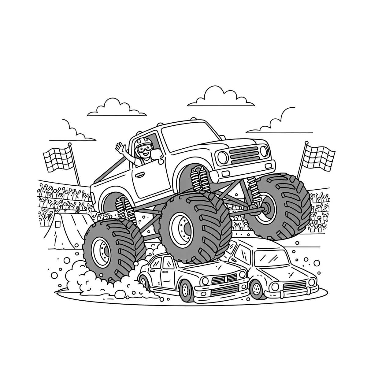 monster trucks coloring pages printable