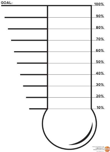 goal thermometer printable