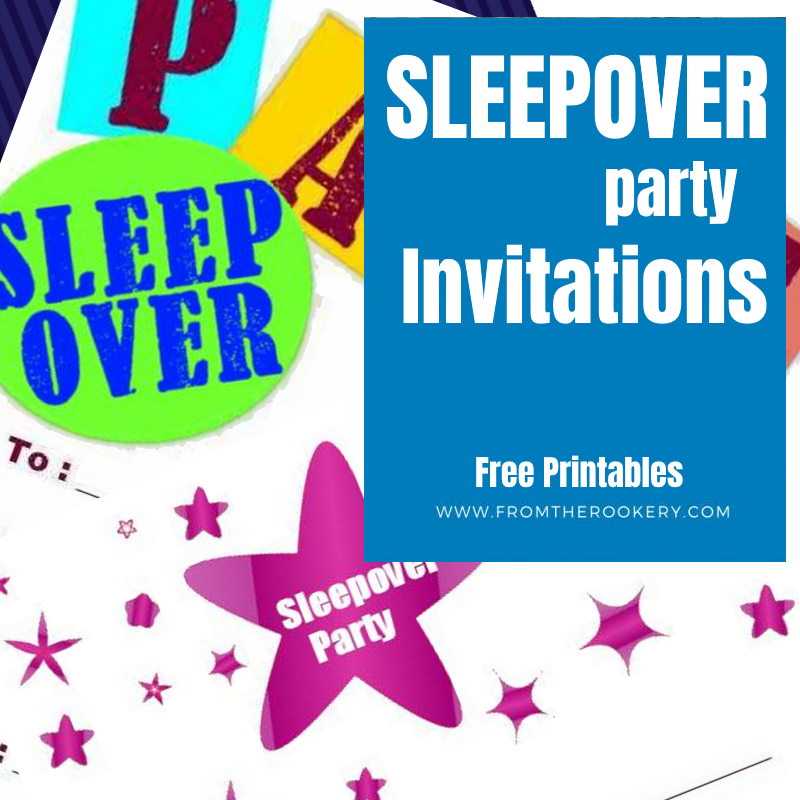 invitations for sleepovers printables