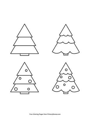 christmas tree coloring pages free printable
