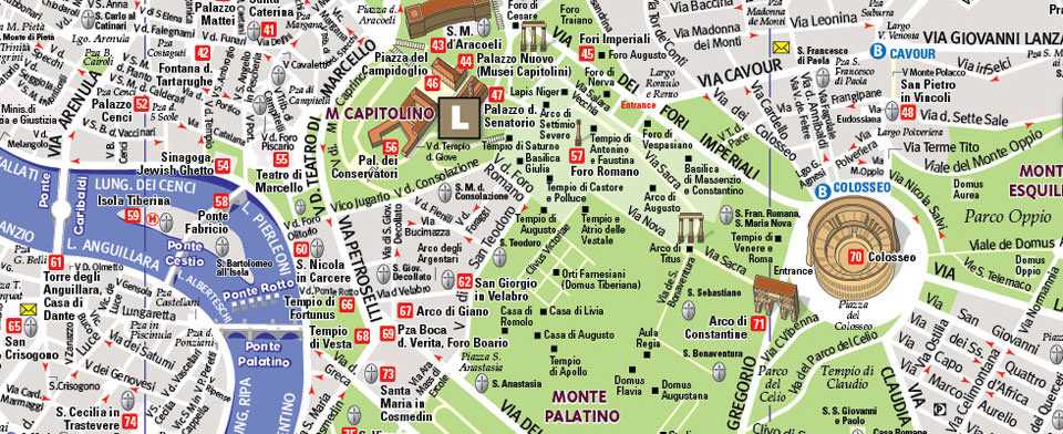 rome city map printable