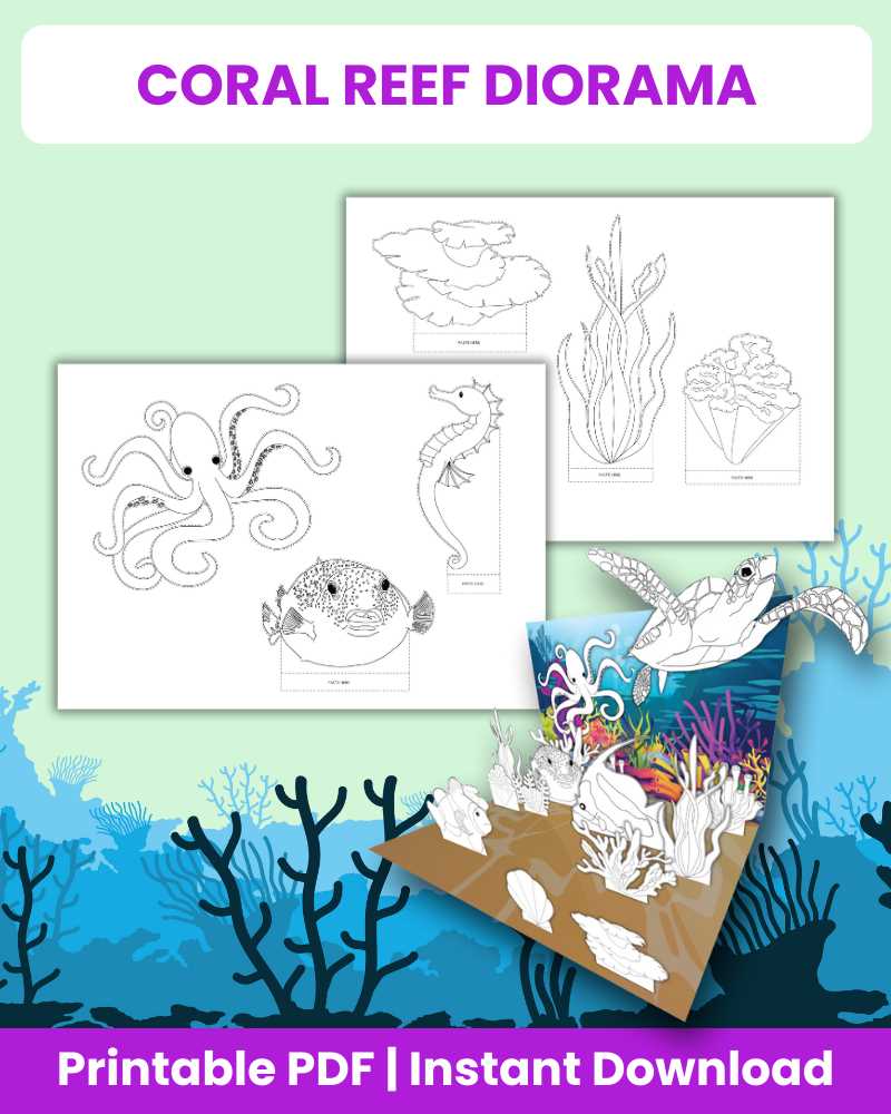 coral reef printable