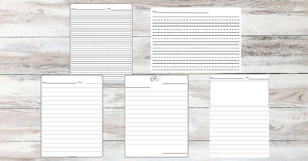 elementary ruled paper printable
