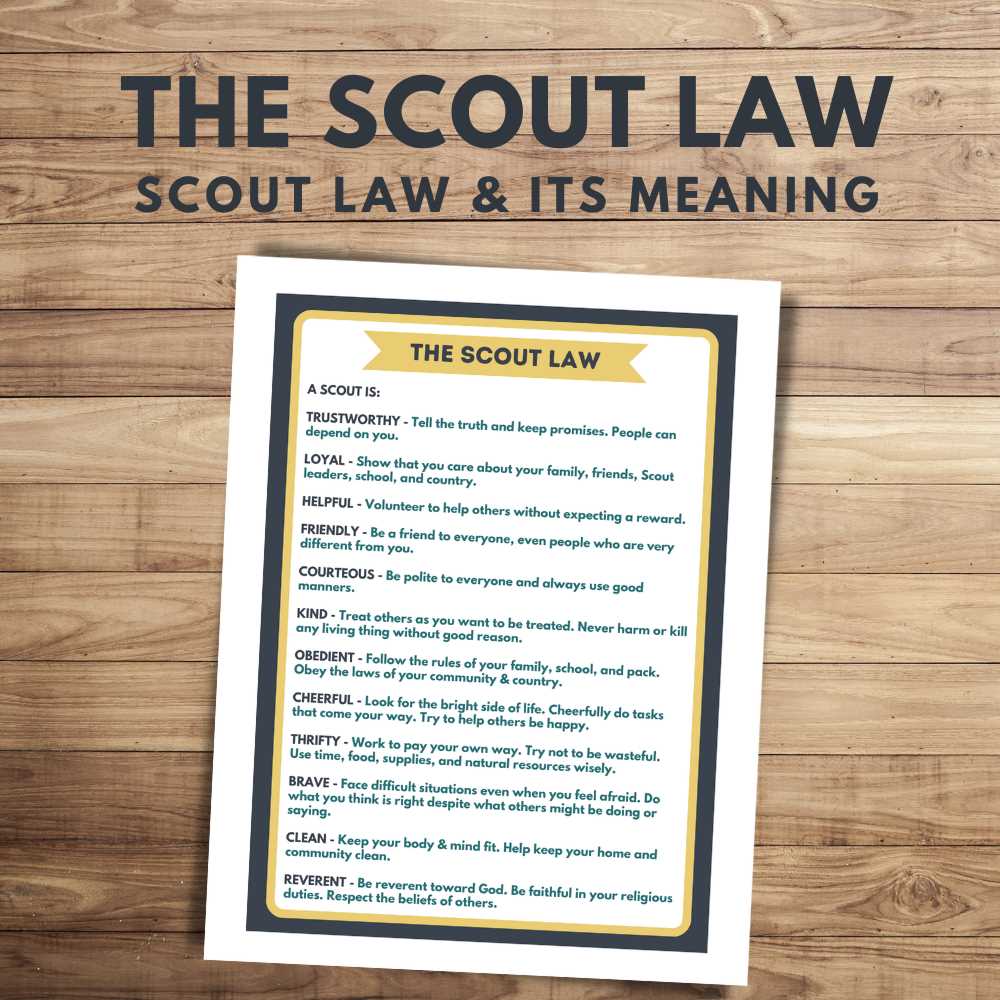 scout oath and law printable