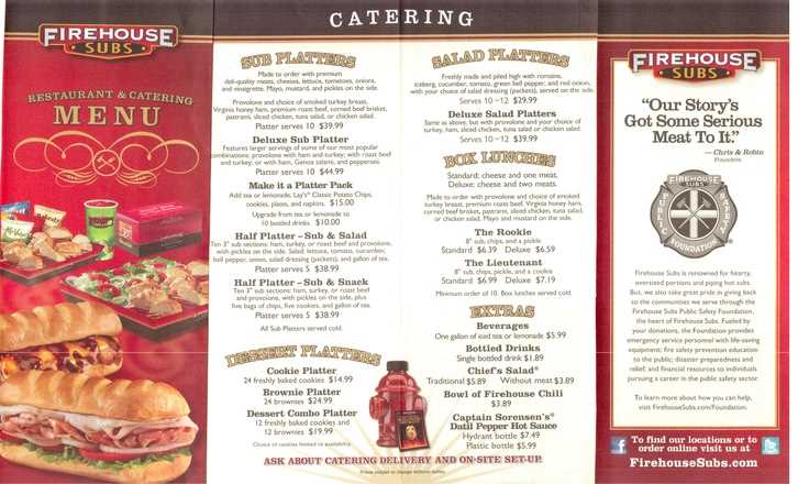 printable firehouse subs menu with prices