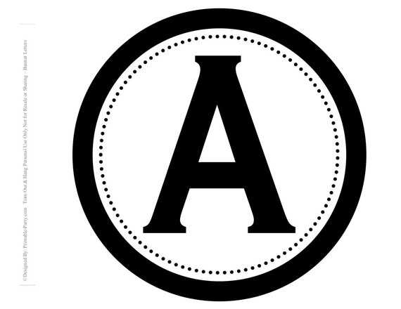 free printable black letters