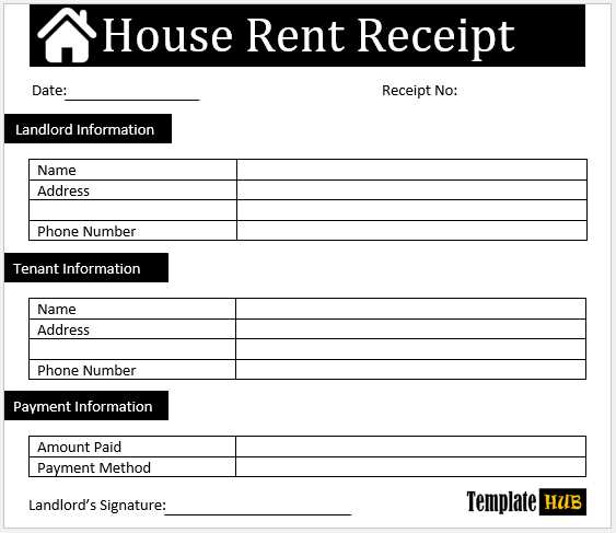 free printable rental receipt