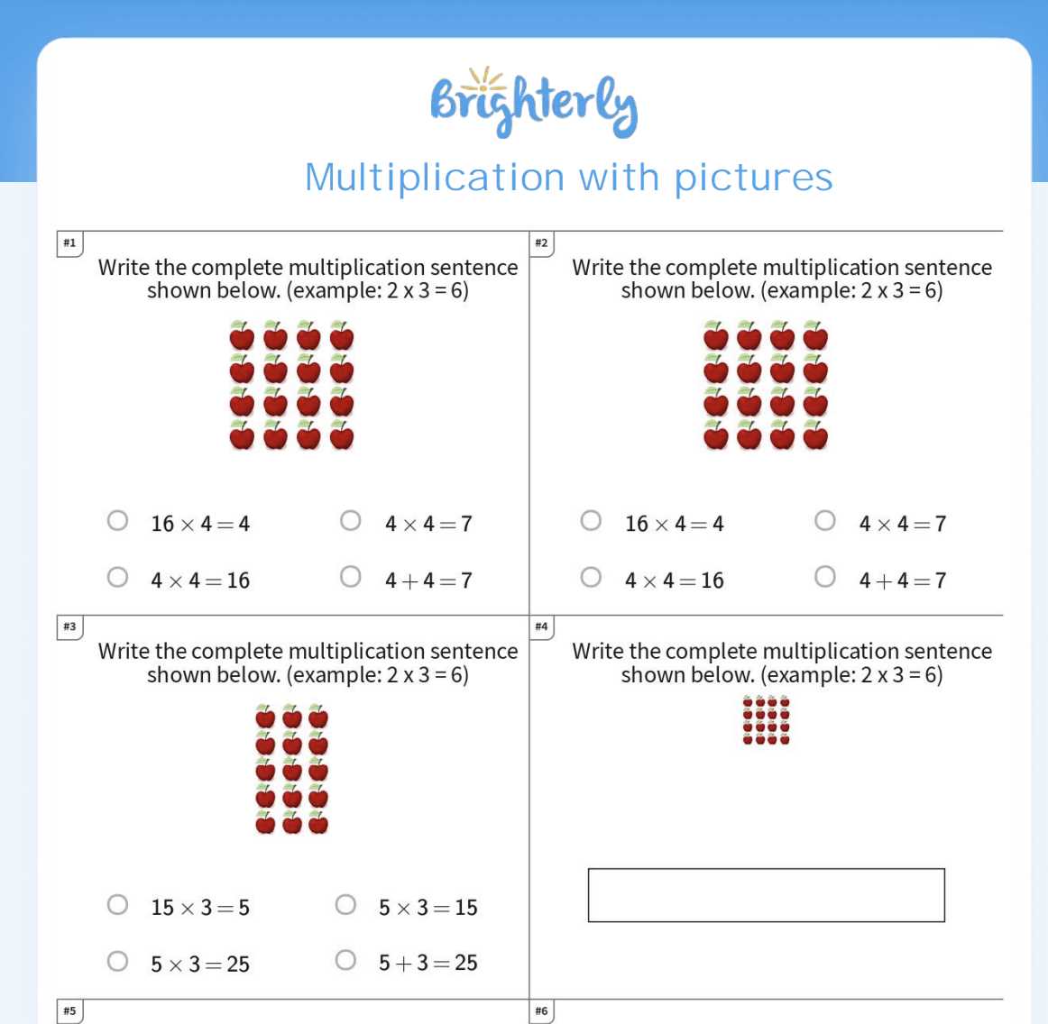 free printable 3rd grade multiplication worksheets