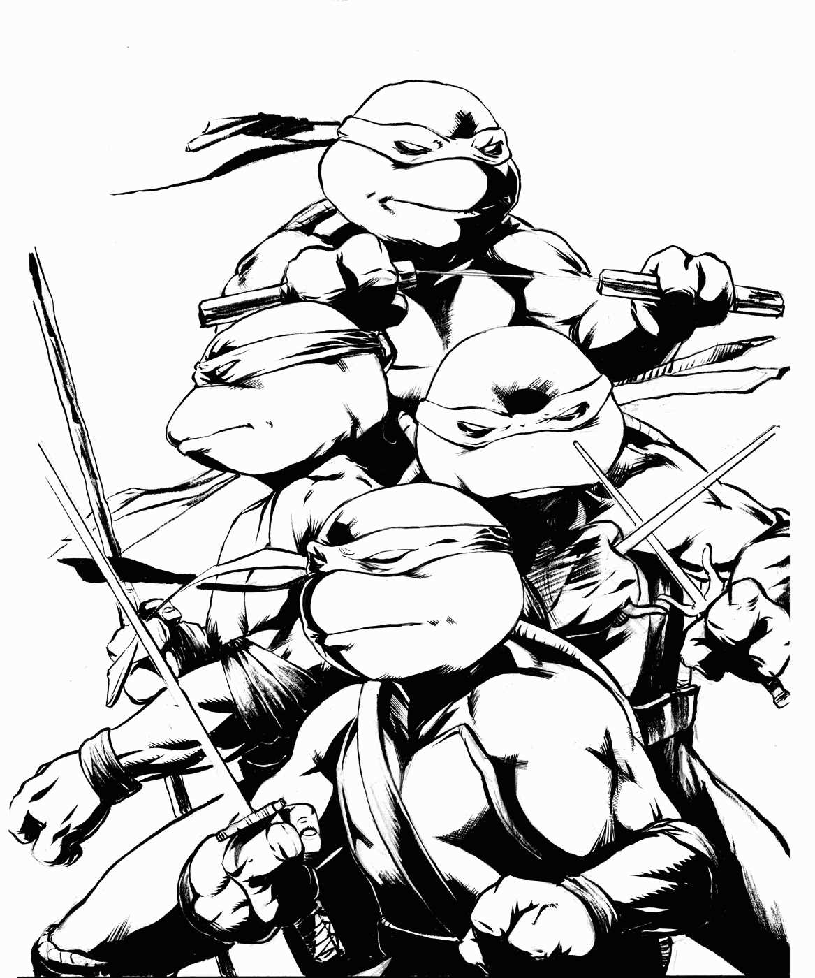 printable coloring pages teenage mutant ninja turtles