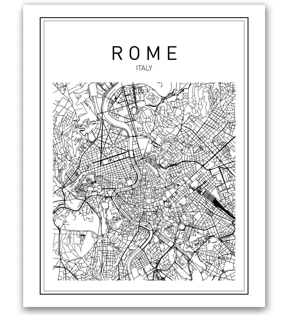 printable city map of rome italy