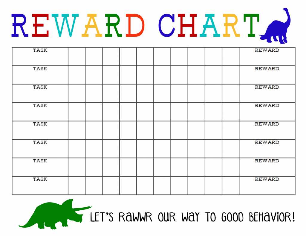 blank reward chart printable