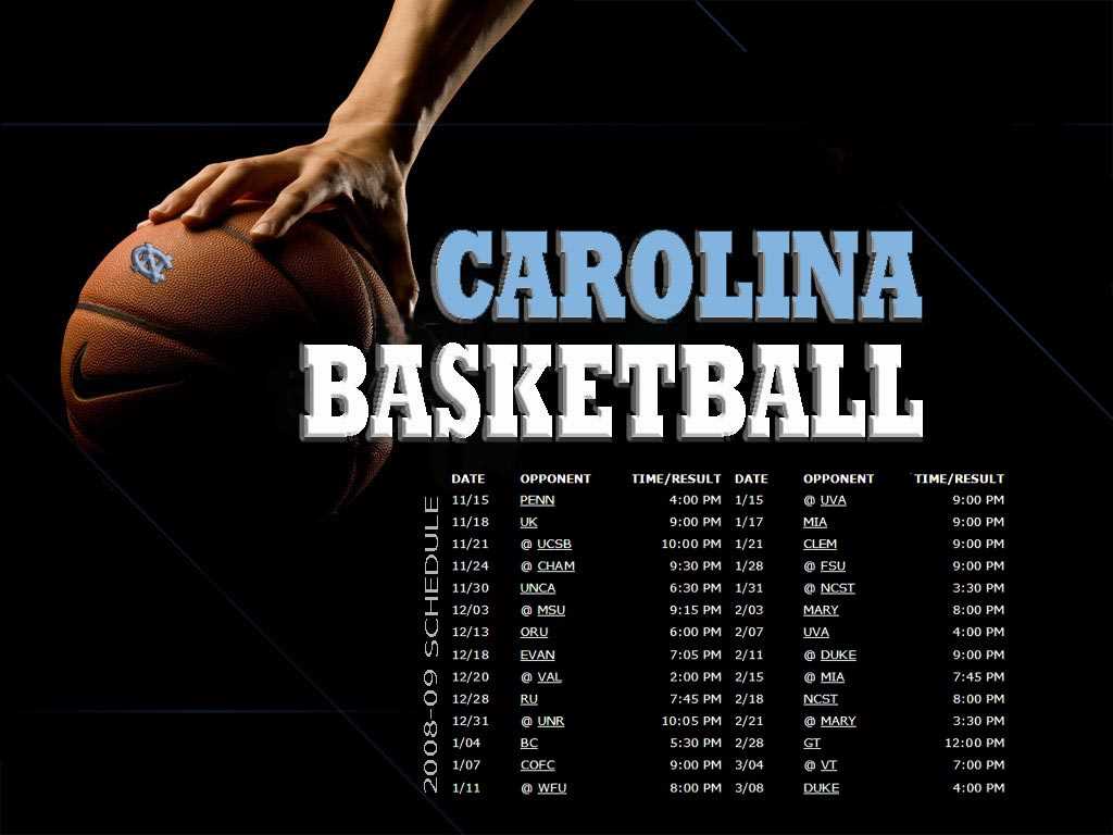 north carolina basketball printable schedule