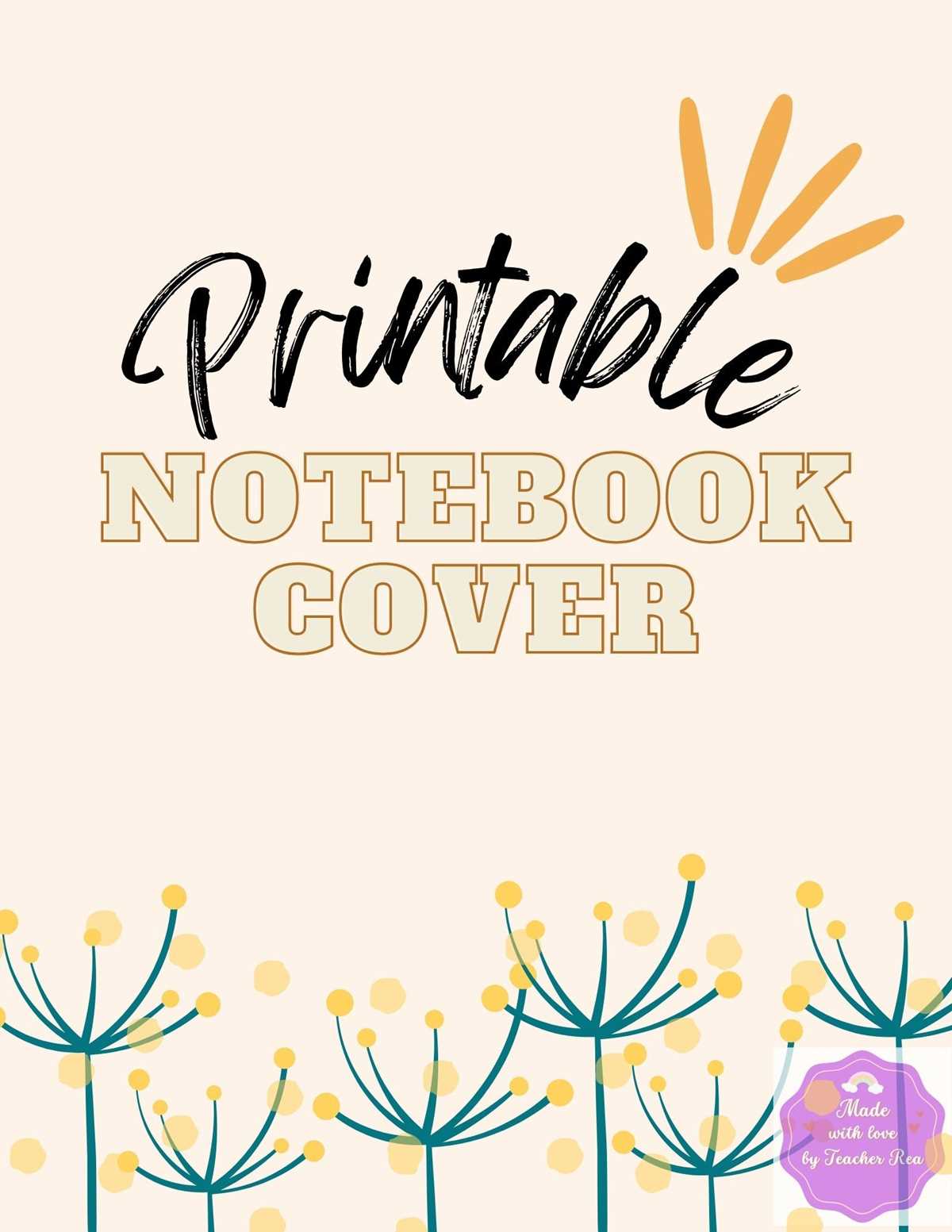 notebook cover design printable