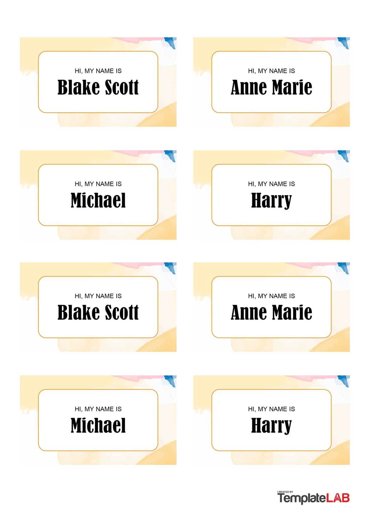 name tag template free printable