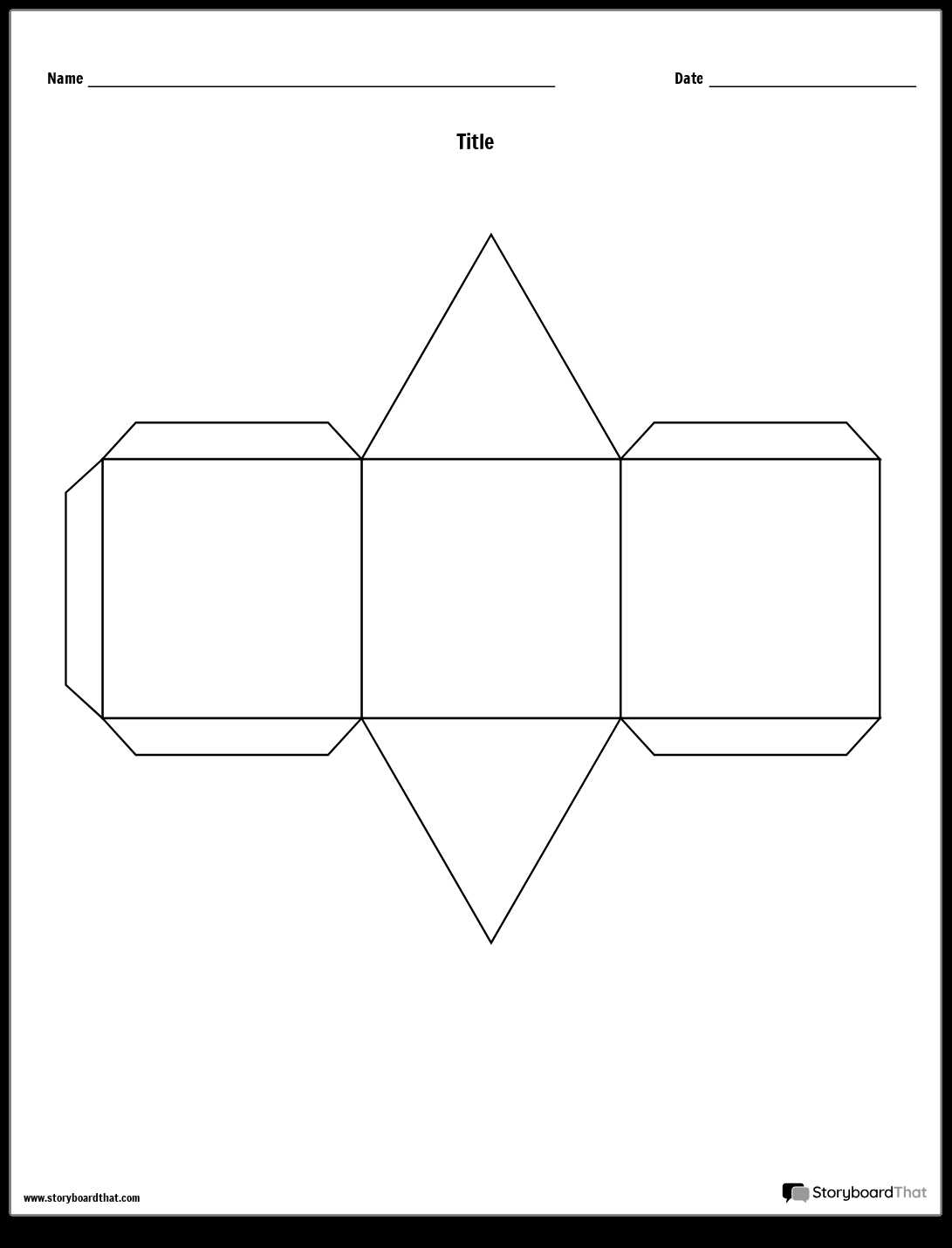 cube outline printable