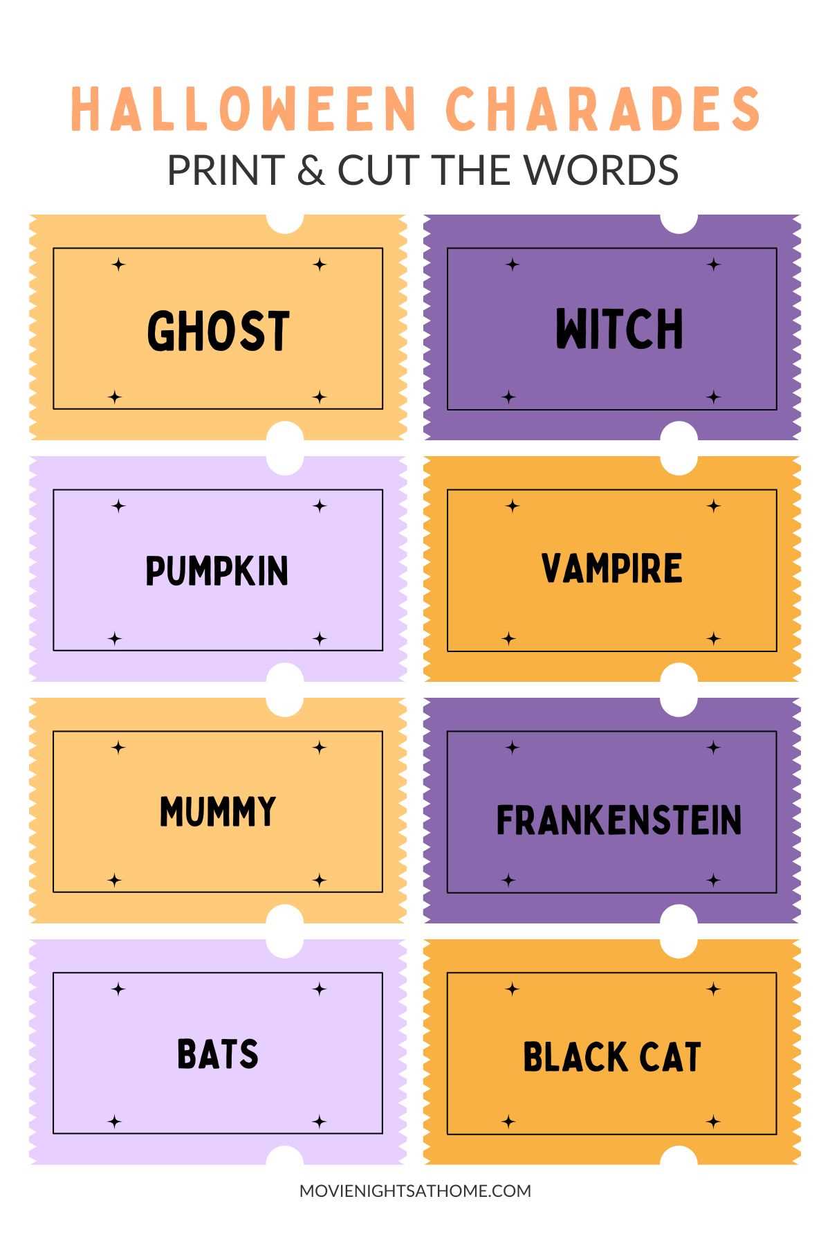 printable charade cards