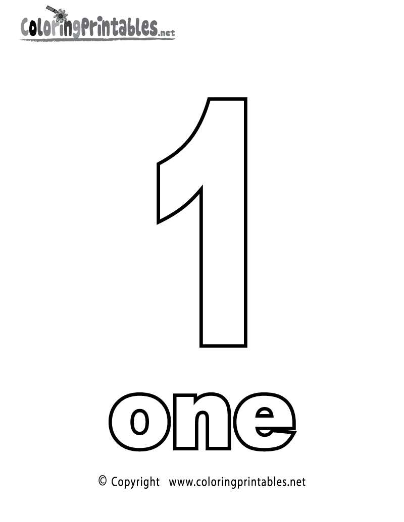 number 1 printables