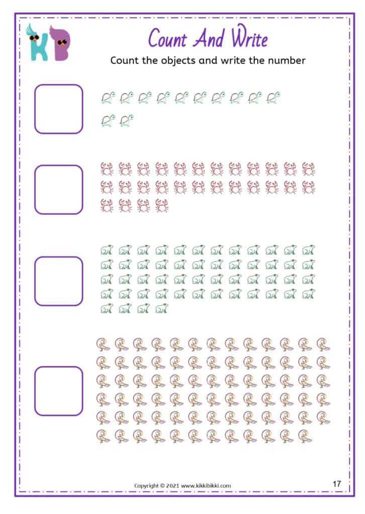 numbers 1 100 printable worksheets