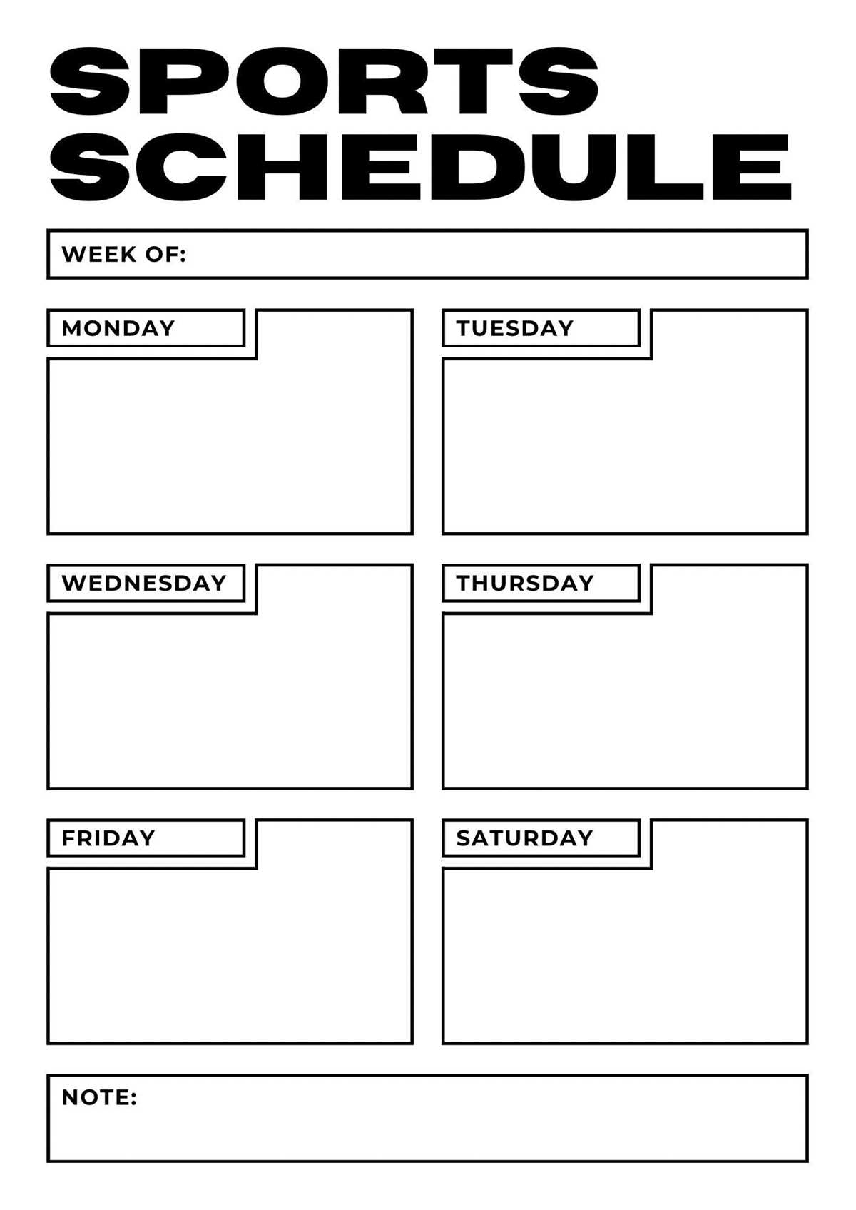 free printable sports schedules