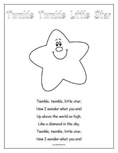 nursery rhyme lyrics printable