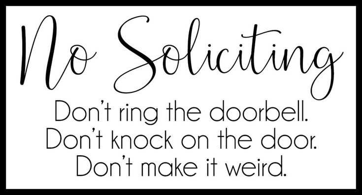 funny no soliciting sign printable