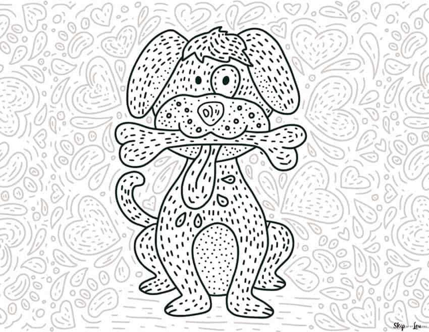 dog coloring sheets free printable