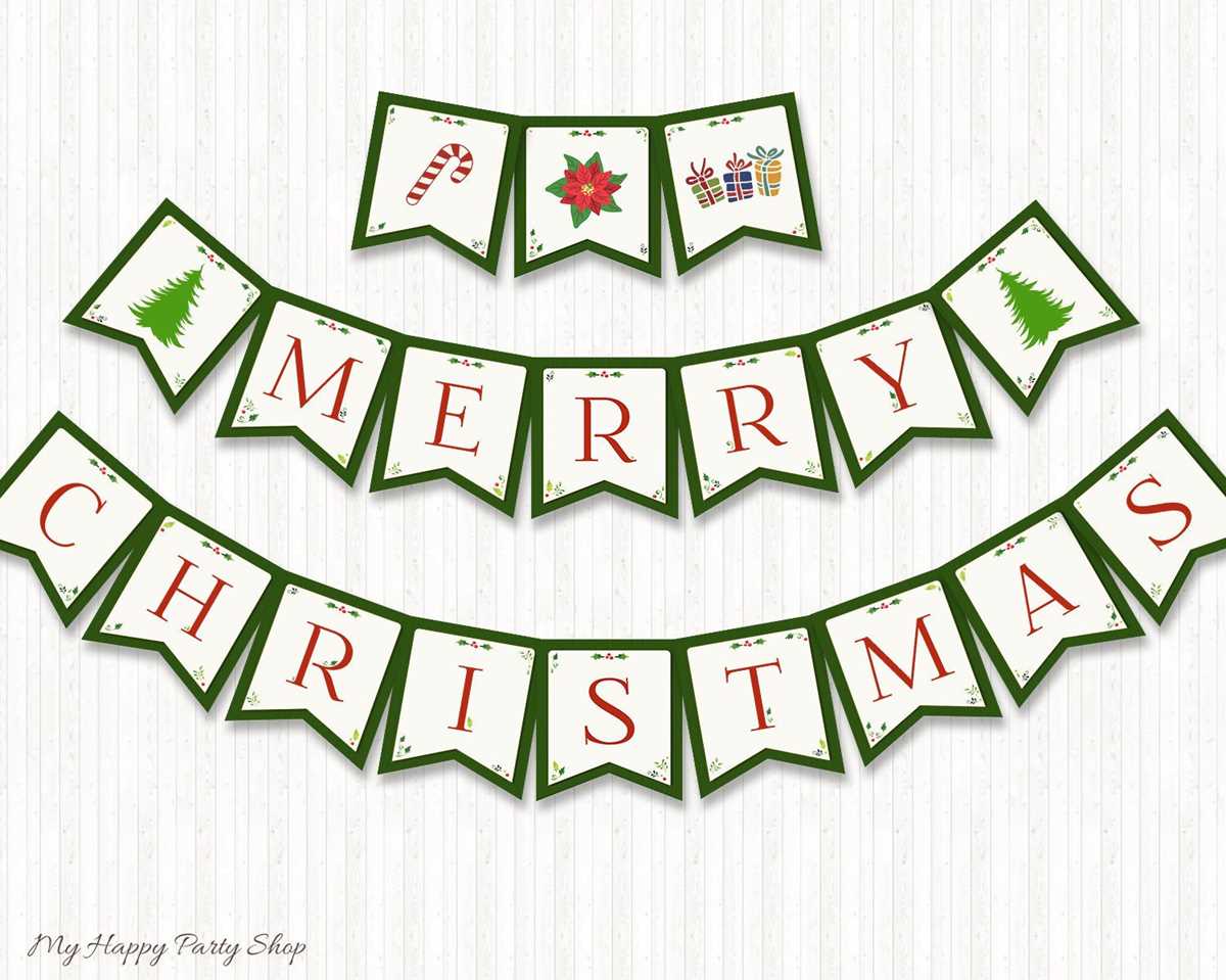 merry christmas printable banner