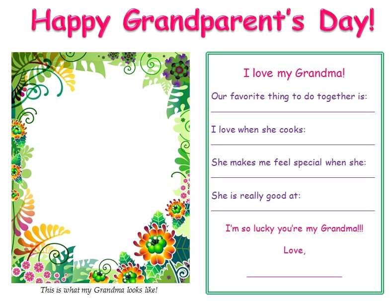grandparents day card printables