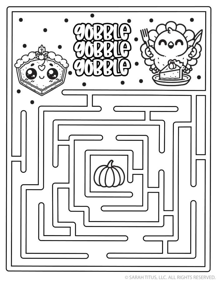 thanksgiving maze printable