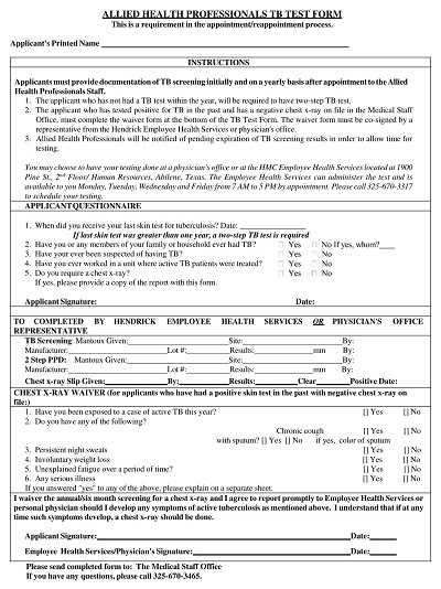 ppd test form printable