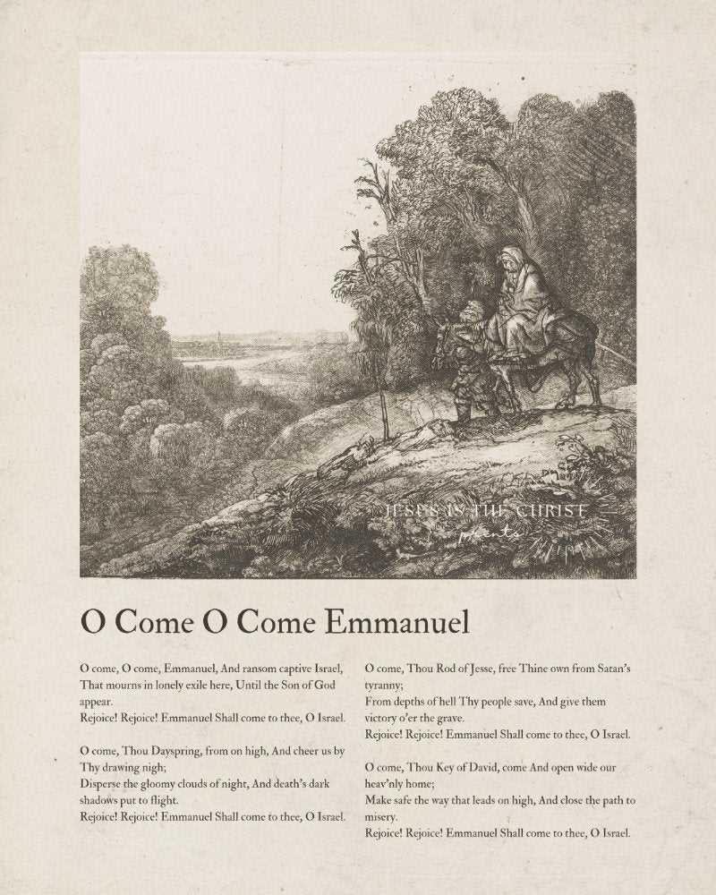 o come o come emmanuel lyrics printable
