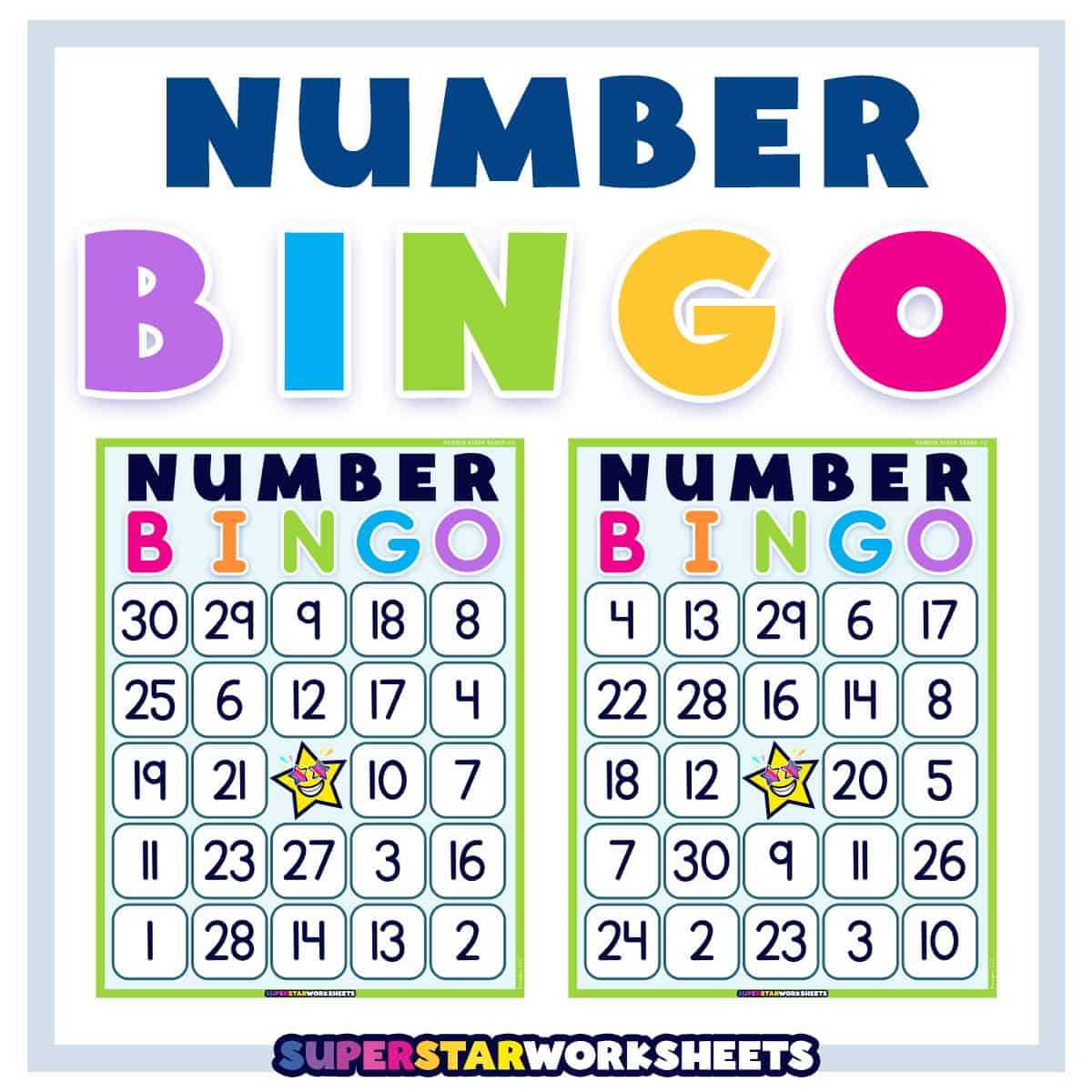 number bingo printable