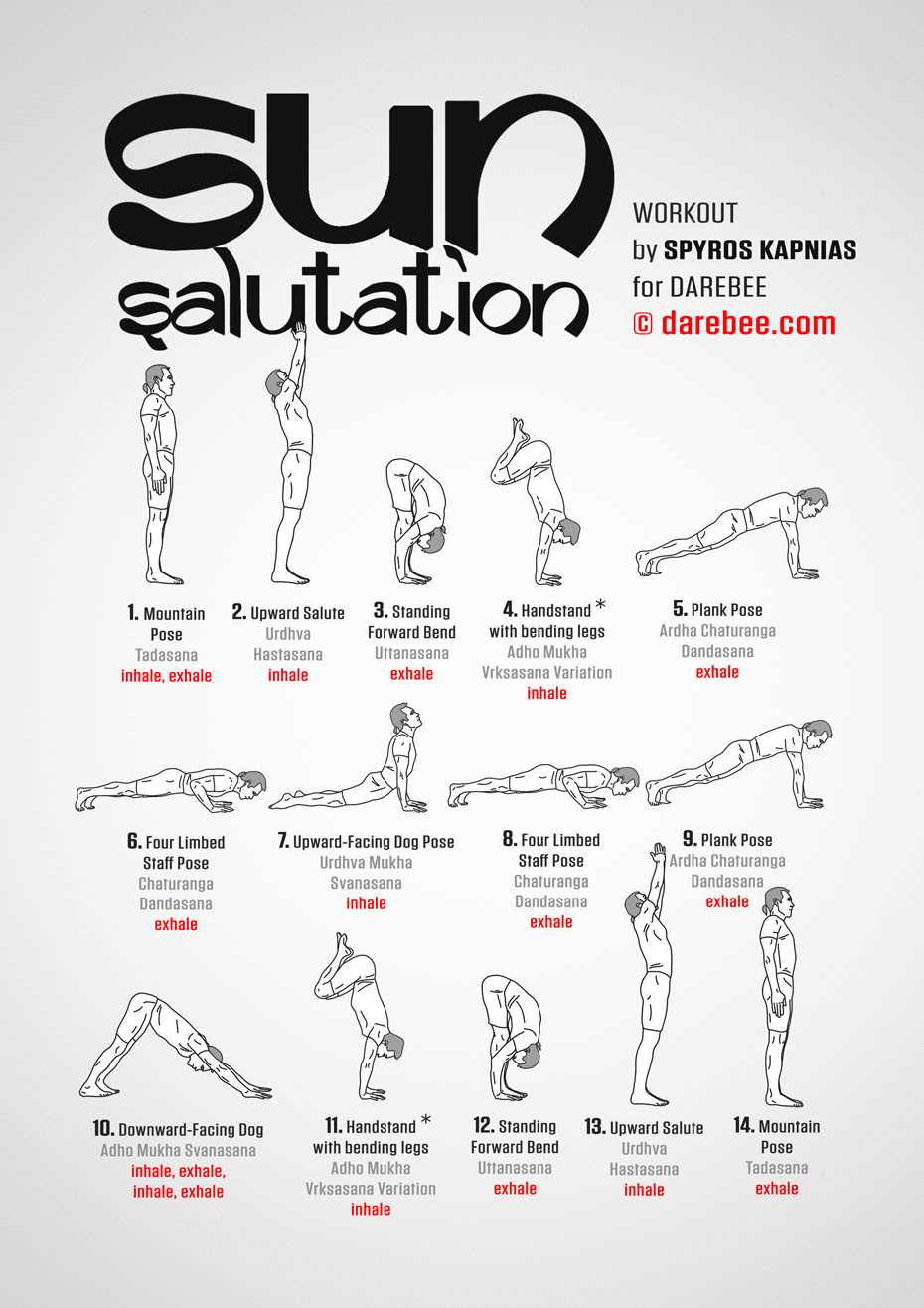 printable sun salutation