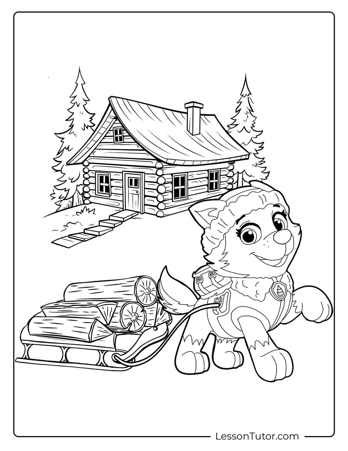 paw patrol printable coloring page