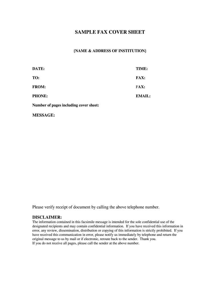 free printable fax cover sheets