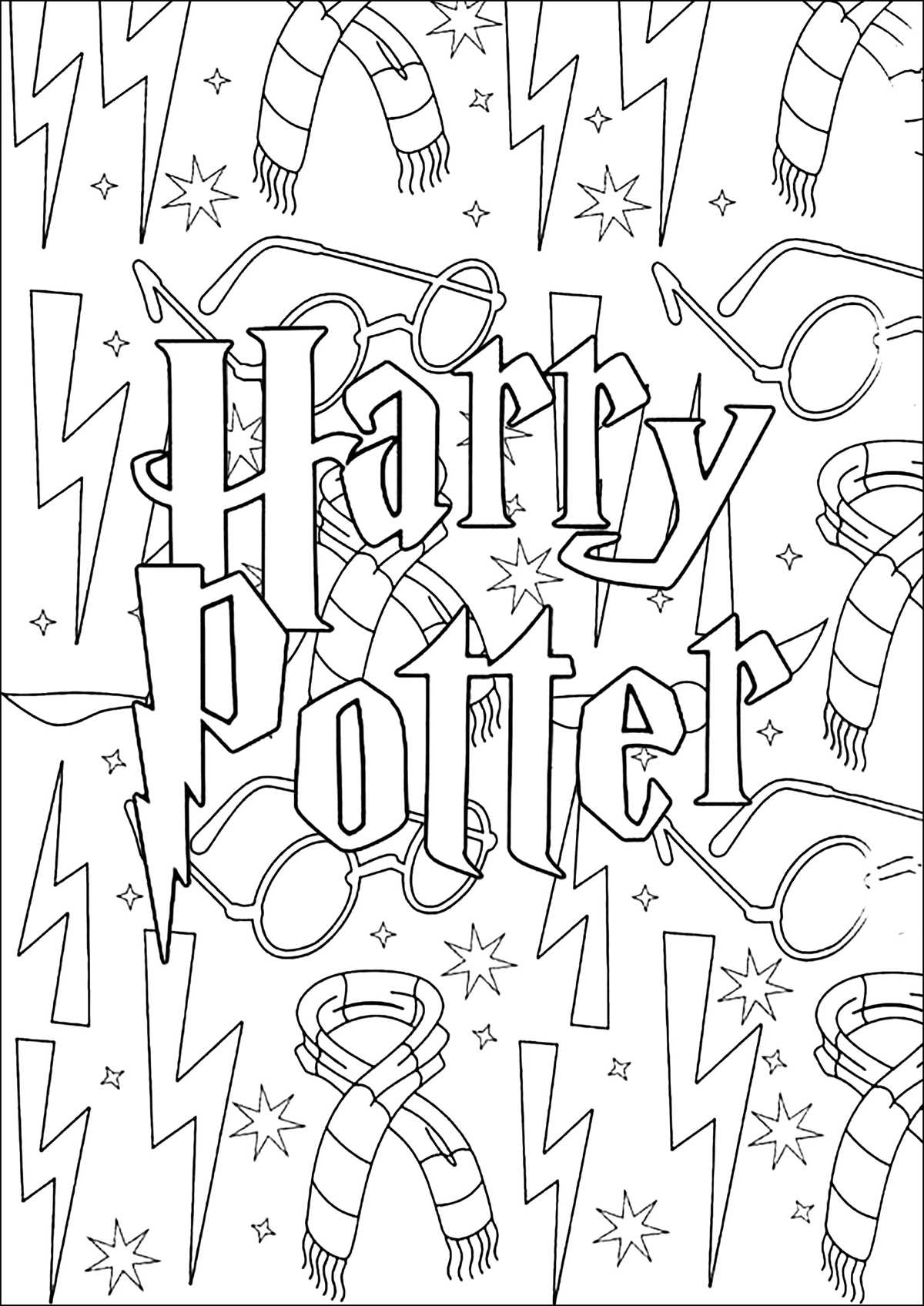 printable harry potter colouring pages