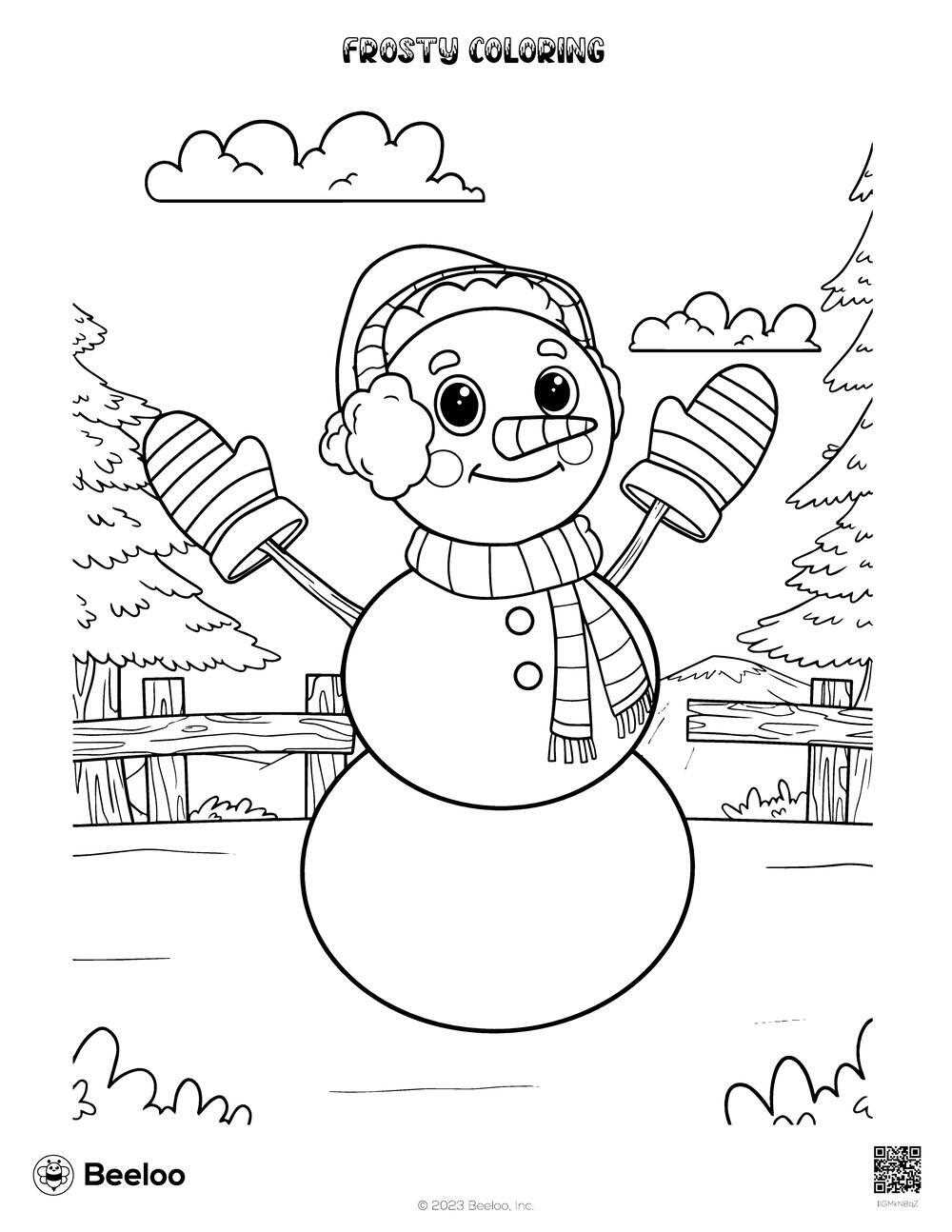 frosty the snowman coloring pages printable