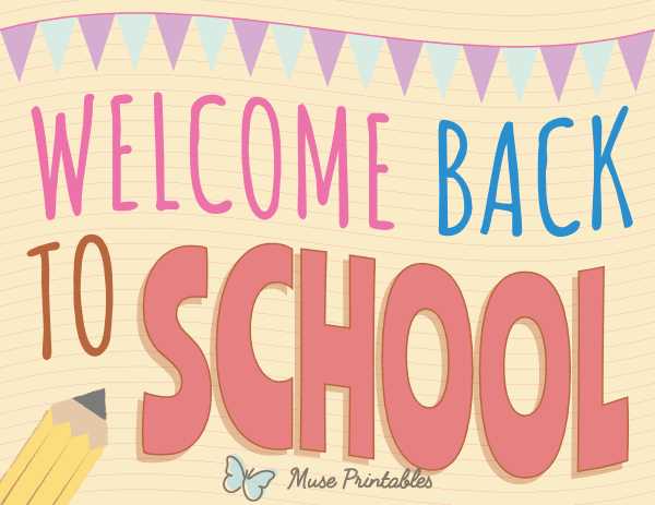 welcome back sign printable free