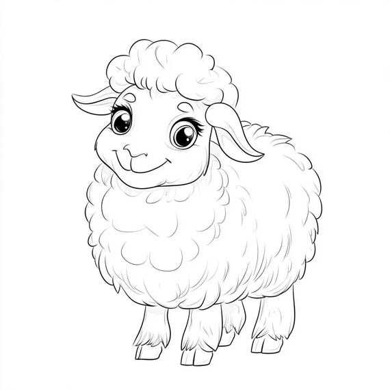 sheep coloring page printable