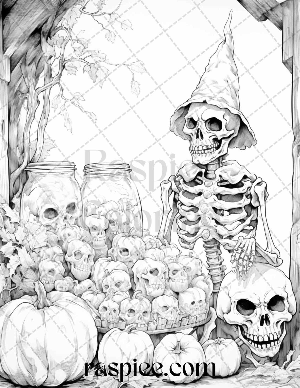 halloween coloring pages for adults printable