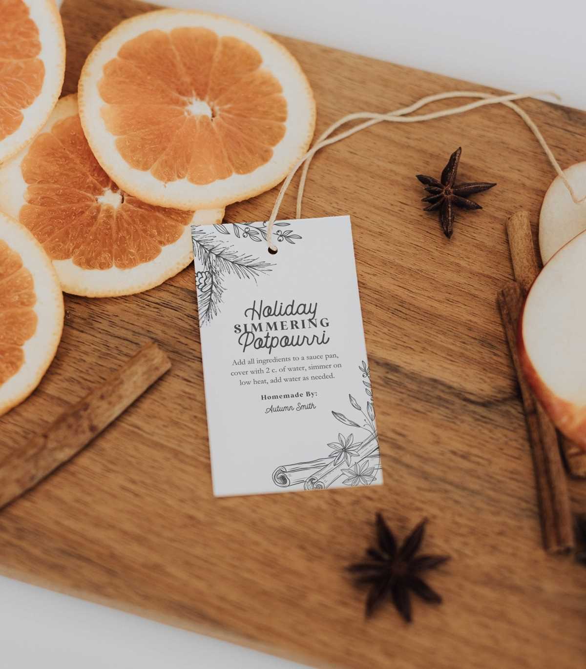 stovetop potpourri printable tags free