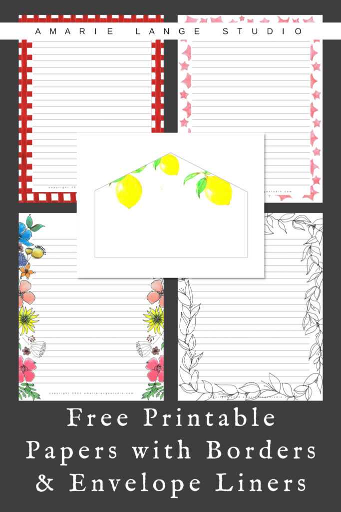 stationery printable free