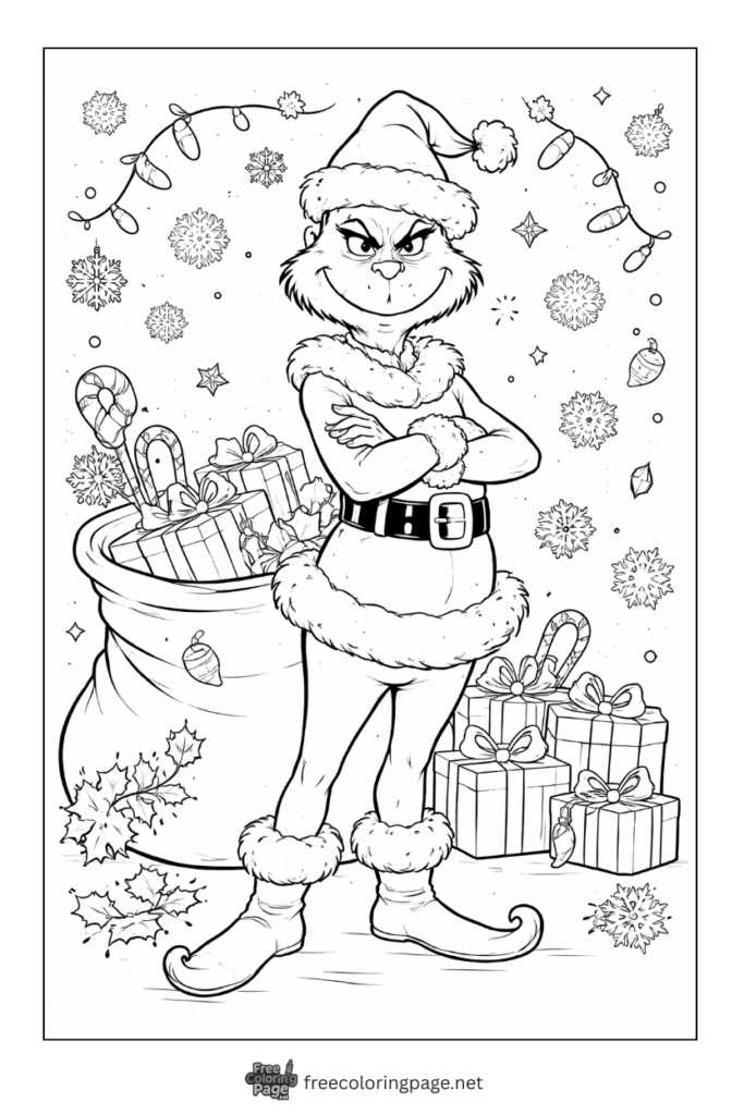 grinch coloring pages printable