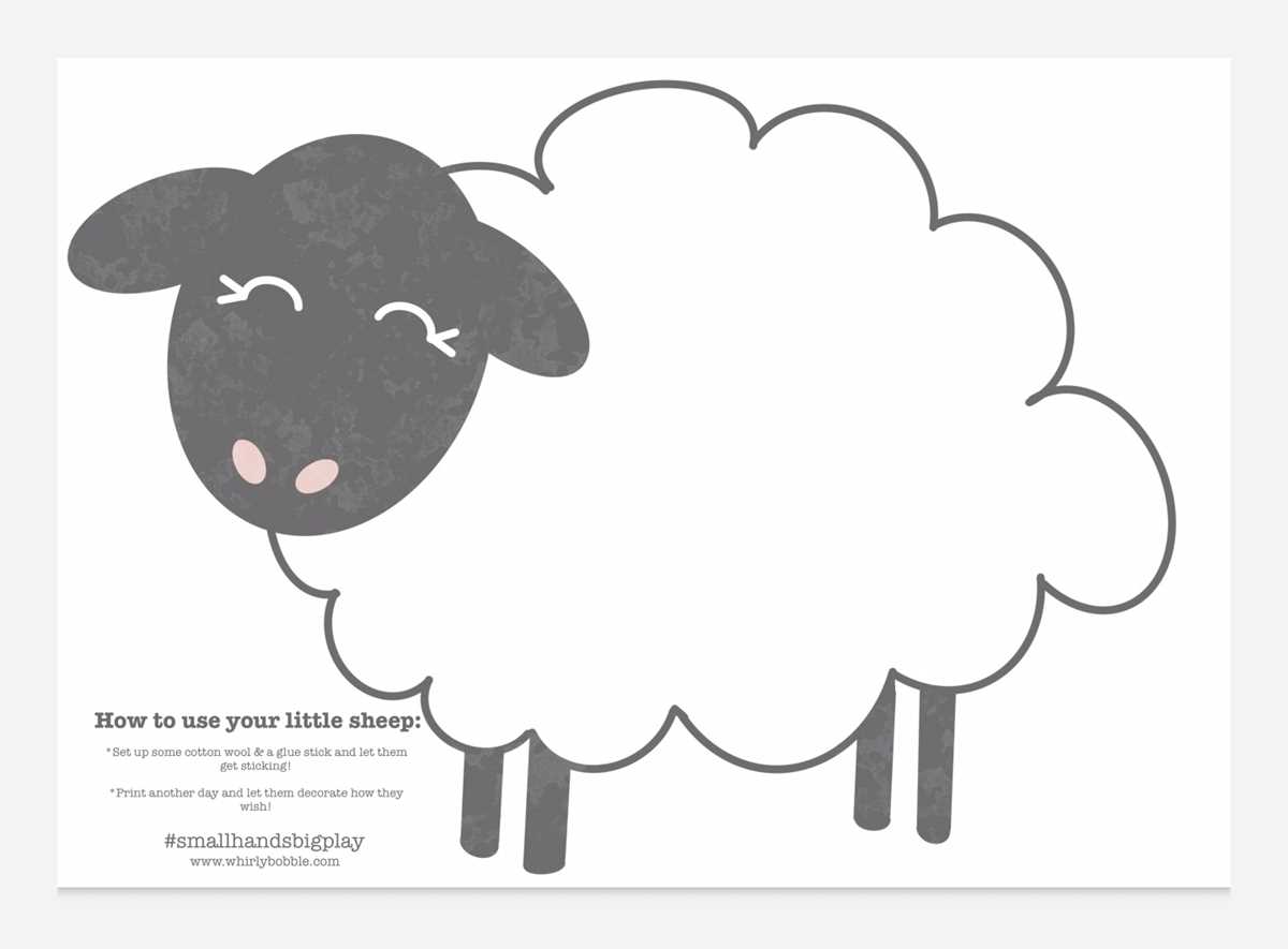 sheep craft printable