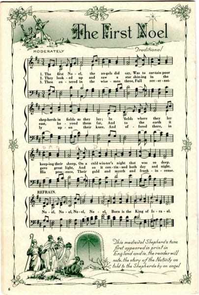 old free printable vintage christmas sheet music