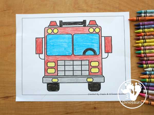fire engine printable
